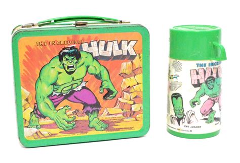 metal icnredible hulk lunch box|Metal Lunch Box Hulk for sale .